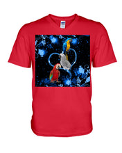 Load image into Gallery viewer, Lovely Phone Case Twinkling Blue Heart Gift For Parrots Lovers Guys V-Neck