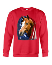 Load image into Gallery viewer, Horse Covered Into USA Flag Meaningful Gift For Men Sweatshirt