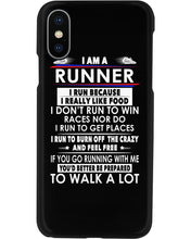Load image into Gallery viewer, I Am A Runner I Run Because I Really Like Food Custom Design Phone case