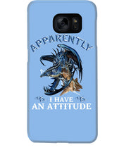 Load image into Gallery viewer, Apparently I Have An Attitude Blue Dragon Phone case