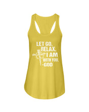 Load image into Gallery viewer, Let You Relax I Am With You Gray Background Ladies Flowy Tank