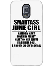 Load image into Gallery viewer, Birthday Gift For Smartass June GirlHeart On Her Sleeve Phone case