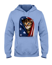 Load image into Gallery viewer, Lovely Tote Bag Cat In American Flag Gift For Cat Lovers Hoodie
