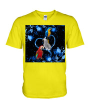 Load image into Gallery viewer, Lovely Phone Case Twinkling Blue Heart Gift For Parrots Lovers Guys V-Neck