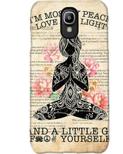 Load image into Gallery viewer, I'm Mostly Peace Love And Light Yoga Gift For Yoga Lovers Phone case