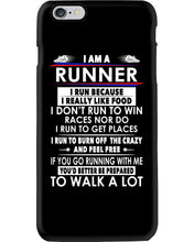 Load image into Gallery viewer, I Am A Runner I Run Because I Really Like Food Custom Design Phone case