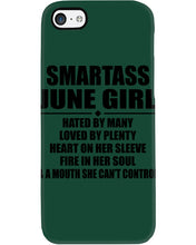 Load image into Gallery viewer, Birthday Gift For Smartass June GirlHeart On Her Sleeve Phone case
