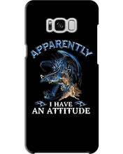 Load image into Gallery viewer, Apparently I Have An Attitude Blue Dragon Phone case