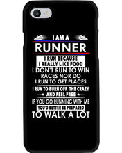 Load image into Gallery viewer, I Am A Runner I Run Because I Really Like Food Custom Design Phone case