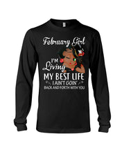 Load image into Gallery viewer, Betty Boop February Girl Living My Best Life Birthday Meaningful Gift Unisex Long Sleeve