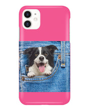 Load image into Gallery viewer, Border Collie In Denim Pocket Gift For Dog Lovers Phone case