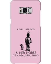 Load image into Gallery viewer, A Girl Her Dog Her Horse It's A Beautiful Thing Phone case