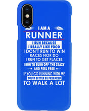 Load image into Gallery viewer, I Am A Runner I Run Because I Really Like Food Custom Design Phone case