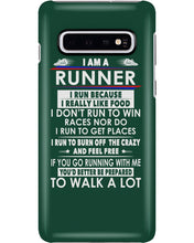 Load image into Gallery viewer, I Am A Runner I Run Because I Really Like Food Custom Design Phone case