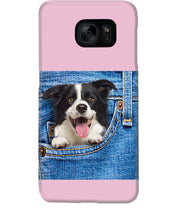 Load image into Gallery viewer, Border Collie In Denim Pocket Gift For Dog Lovers Phone case