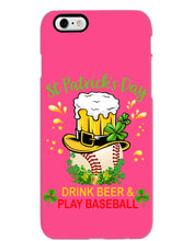 Load image into Gallery viewer, Baseball Drink Beer Day St Patrick's Day Gift For Baseball Lovers Phone case