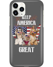 Load image into Gallery viewer, Keep America Great Yorkshire Terrier Gift For Dog Lovers Phone case