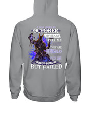 Load image into Gallery viewer, I Was Born In October My Scars Tell Me A Story Birthday Gift Hoodie