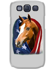 Load image into Gallery viewer, Horse Covered Into USA Flag Meaningful Gift For Men Phone case