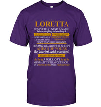 Load image into Gallery viewer, Loretta Custom Name Gift A Warrior's Mentality With A Poet's Soul Guys Tee