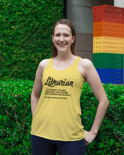 Load image into Gallery viewer, Librarian Keeper Of Books Guardian Of Knowledge Custom Design Ladies Flowy Tank