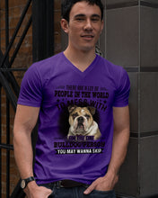 Load image into Gallery viewer, I Am The One Bulldog Person Gift For Dog Lovers Guys V-Neck