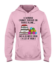 Load image into Gallery viewer, A Woman Cannot Survive On Book Alone She Also Needs Yarn Trending Hoodie