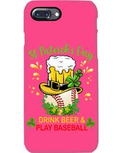 Load image into Gallery viewer, Baseball Drink Beer Day St Patrick's Day Gift For Baseball Lovers Phone case