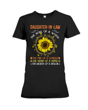 Load image into Gallery viewer, Daughter-in-law A Soul Of A Witch Fire Of A Lioness Ladies Tee