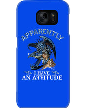 Load image into Gallery viewer, Apparently I Have An Attitude Blue Dragon Phone case