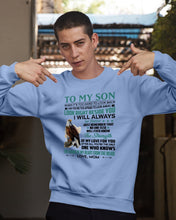 Load image into Gallery viewer, Look Right Beside You Eagle Mom Gift For Son Sweatshirt