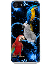 Load image into Gallery viewer, Lovely Phone Case Twinkling Blue Heart Gift For Parrots Lovers Phone case