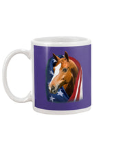 Load image into Gallery viewer, Horse Covered Into USA Flag Meaningful Gift For Men Mug