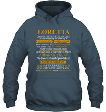 Load image into Gallery viewer, Loretta Custom Name Gift A Warrior's Mentality With A Poet's Soul Hoodie