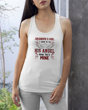 Load image into Gallery viewer, Grandpa's Girl I Used To Be His Angel Gift For Men Ladies Flowy Tank