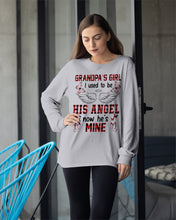Load image into Gallery viewer, Grandpa's Girl I Used To Be His Angel Gift For Men Unisex Long Sleeve