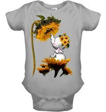 Load image into Gallery viewer, Elephant Sunflower Special Custom Design For Cute Girls Baby Onesie