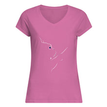 Load image into Gallery viewer, I Love My Frenchie Custom Design Gift For Friends Ladies V-Neck