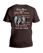 Load image into Gallery viewer, July Man Son Of God Birthday Meaningful Gift For Men Guys V-Neck