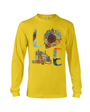 Load image into Gallery viewer, Love Trucker Simple Unique Custom Design For Personalized Job Gift Unisex Long Sleeve