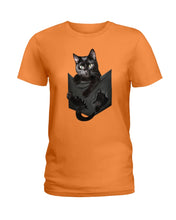 Load image into Gallery viewer, Cat In Your Front Pocket Perfect Gift For Friends Who Loves Cat Ladies Tee