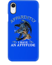 Load image into Gallery viewer, Apparently I Have An Attitude Blue Dragon Phone case