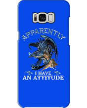 Load image into Gallery viewer, Apparently I Have An Attitude Blue Dragon Phone case