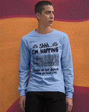 Load image into Gallery viewer, Cute Coffee Cup Shh I’m Napping Please Do Not Disturb Gift For Nurse Unisex Long Sleeve