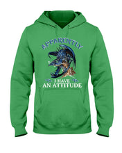 Load image into Gallery viewer, Apparently I Have An Attitude Blue Dragon Hoodie