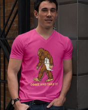 Load image into Gallery viewer, Bigfoot Come And Take It Simple Custom Design Guys V-Neck
