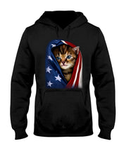 Load image into Gallery viewer, Lovely Tote Bag Cat In American Flag Gift For Cat Lovers Hoodie