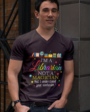 Load image into Gallery viewer, I Am A Librarian Not A Magician Custom Design Gifts Guys V-Neck