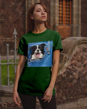 Load image into Gallery viewer, Border Collie In Denim Pocket Gift For Dog Lovers Guys Tee