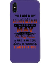 Load image into Gallery viewer, I'm A Grumpy Old Man I Was Born In May With My Heart Phone case